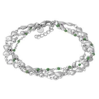 iXXXi Armband BOTSWANA green Beads silber
