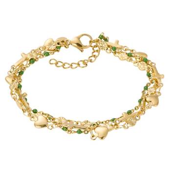 iXXXi Armband GHANA green Beads gold