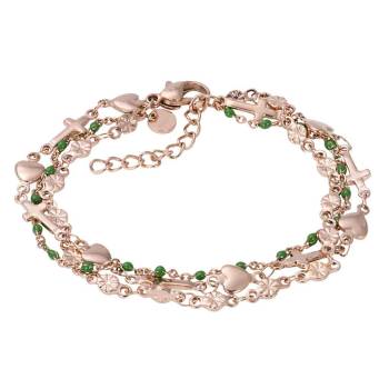 iXXXi Armband GHANA green Beads rosé