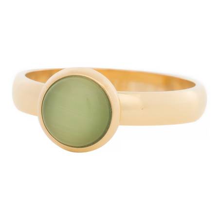 iXXXi Füllring 1 KATZENAUGE grün Ø 10 mm gold - 4 mm