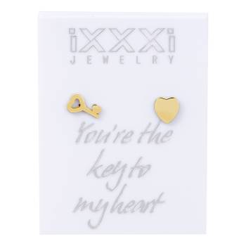 iXXXi Ohrstecker Your're the key to my heart - gold