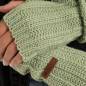 Preview: KNIT FACTORY Handstulpen NICA sage green