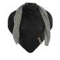 Preview: KNIT FACTORY Dreieckschal ELLA Ecru Schwarz