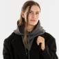 Preview: KNIT FACTORY Kapuzenschal EVY anthrazit