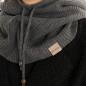 Preview: KNIT FACTORY Kapuzenschal EVY anthrazit