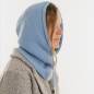 Preview: KNIT FACTORY Kapuzenschal EVY crystal blue