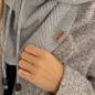 Preview: KNIT FACTORY Kapuzenschal EVY grau