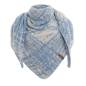 Preview: KNIT FACTORY Dreieckschal LEA beige crystal blue