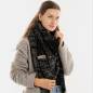 Preview: KNIT FACTORY Dreieckschal LEA schwarz anthrazit