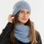 Preview: KNIT FACTORY Loop Schal NICA crystal blue