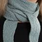 Preview: KNIT FACTORY Mini Schal SANA stone green