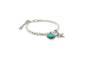 Preview: QOSS Armband ZOEY silber 12 mm Stein turquoise mit Seestern