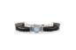 Preview: QOSS Armband FLORIEN vintage schwarz himmelblau