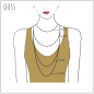 Preview: QOSS Lederkette IVA 60 cm braun
