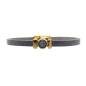 Preview: QOSS Armband ISABEL gold vintage schwarz jeansblau