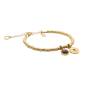 Preview: QOSS Armband ZOEY gold burgundy mit Disc