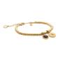 Preview: QOSS Armband ZOEY gold chocolate mit Disc