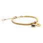 Preview: QOSS Armband ZOEY gold schwarz mit Disc