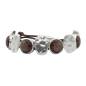Preview: QOSS Armband DOREEN silber chocolate