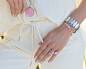 Preview: QOSS Armband SUZANNE silber terra Serie