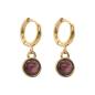 Preview: QOSS Ohrringe Creole MARA gold burgundy
