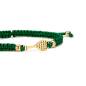 Preview: SAILBRACE Armband GOLD TENNIS DARK GREEN BRAIDED