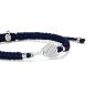 Preview: SAILBRACE Armband SILVER PADEL ROYAL BLUE BRAIDED