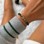 Preview: SAILBRACE Armband SILVER TENNIS DARK GREEN BRAIDED