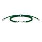 Preview: SAILBRACE Armband SILVER TENNIS DARK GREEN BRAIDED