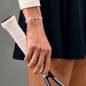 Preview: SAILBRACE Armband SILVER TENNIS WHITE BRAIDED