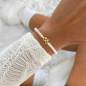 Preview: SAILBRACE Armband PEARL GOLD BIKE CHAIN