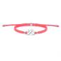 Preview: SAILBRACE Armband SILVER BIKE NEON PINK BRAIDED