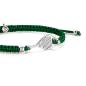 Preview: SAILBRACE Armband SILVER PADEL DARK GREEN BRAIDED