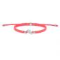 Preview: SAILBRACE Armband SILVER RUNNER NEON PINK BRAIDED