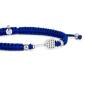 Preview: SAILBRACE Armband SILVER TENNIS COURT BLUE BRAIDED