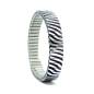 Preview: urband LONDON Edelstahlzugarmband ZEBRA Schwarz Silber Metallic - 10 mm