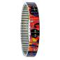 Preview: urband LONDON Edelstahlzugarmband ART Orange Schwarz - 10 mm
