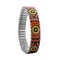 Preview: urband LONDON Edelstahlzugarmband CHECKERS ORANGE Bunt - 10 mm