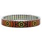 Preview: urband LONDON Edelstahlzugarmband CHECKERS ORANGE Bunt - 10 mm