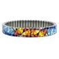 Preview: urband LONDON Edelstahlzugarmband COOL BLOSSOM Blau Braun - 10 mm