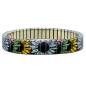Preview: urband LONDON Edelstahlzugarmband FLOWERS DAISIES Blumig Bunt Metallic - 10 mm