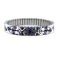 Preview: urband LONDON Edelstahlzugarmband FLOWERS MANDALA Weiß Bunt - 10 mm