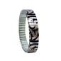 Preview: urband LONDON Edelstahlzugarmband HIPPIE Rosé Schwarz Metallic - 10 mm