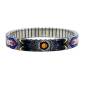 Preview: urband LONDON Edelstahlzugarmband MANDALA IRISH Schwarz Bunt - 10 mm