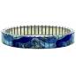 Preview: urband LONDON Edelstahlzugarmband WAVES Blau - 10 mm