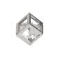 Preview: iXXXi Anhänger CHARM HOLLOW CUBE STONE silber
