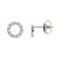 Preview: iXXXi Ohrstecker CIRCLE STONE silber - 10 mm