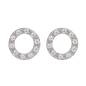 Preview: iXXXi Ohrstecker CIRCLE STONE silber - 10 mm
