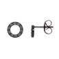 Preview: iXXXi Ohrstecker CIRCLE STONE schwarz - 10 mm