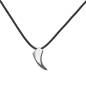 Preview: iXXXi LEDERKETTE MIT ANHÄNGER TOOTH - silber matt 50 cm